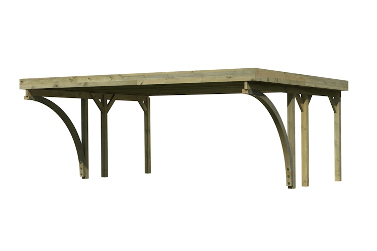 Karibu Carport Doppelcarport Classic Doppel 1 - kesseldruckimprägniert