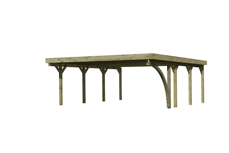 Karibu Carport Doppelcarport Classic Doppel 2 - kesseldruckimprägniert