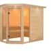 Karibu Sauna Sinai 3 - Massivholzsauna mit Eckeinstieg 38 mm inkl. 9-teiligem gratis ZubehörpaketBild