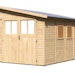 Karibu Premium Gartenhaus Bomlitz 2/3/4 naturbelassen - 19 mm inkl. gratis Innenraum-Pflegebox im Wert von 99€Bild
