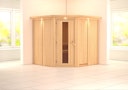Vorschaubild Karibu Sauna Jarin mit Eckeinstieg 68 mm