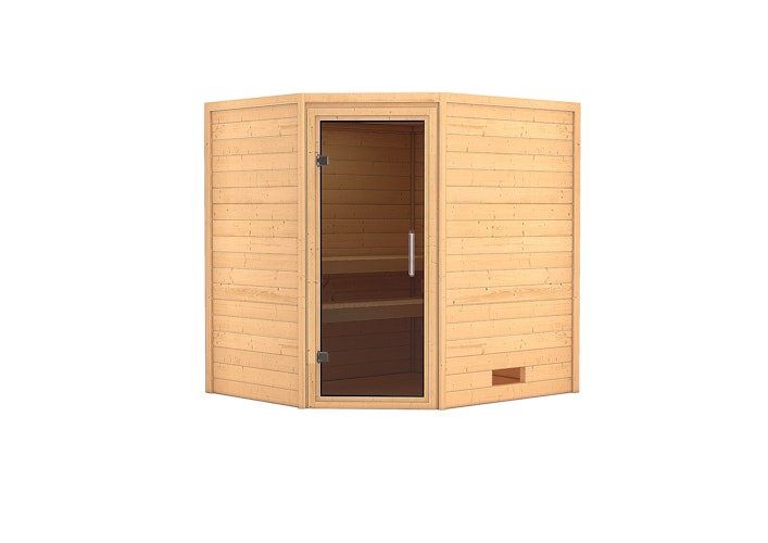 Karibu Woodfeeling Sauna Mia - 38 mm Massivholz Aktionssauna