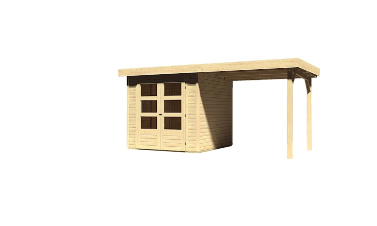 Karibu Woodfeeling Gartenhaus Askola 2/3/3,5/4/5/6 mit 240 cm Schleppdach