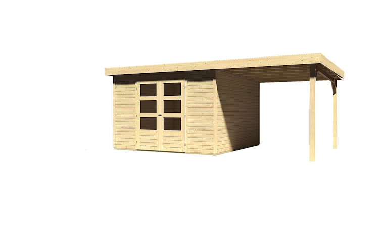 Karibu Woodfeeling Gartenhaus Askola 2/3/3,5/4/5/6 mit 240 cm Schleppdach