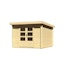 Karibu Woodfeeling Gartenhaus Bastrup 5 naturbelassen - 28 mm inkl. gratis Innenraum-Pflegebox im Wert von 99€Bild