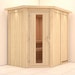 Karibu Sauna Carin mit Eckeinstieg 68 mm inkl. 9-teiligem gratis ZubehörpaketBild