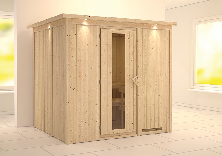 Karibu Sauna Sodin mit Fronteinstieg 68 mm