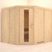Karibu Sauna Malin mit Eckeinstieg 68 mm inkl. 9-teiligem gratis ZubehörpaketBild