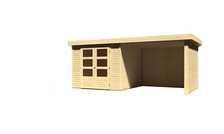 Karibu Woodfeeling Gartenhaus Askola 2/3/3,5/4/5 m. 275 cm Schleppdach/Seiten- und Rückwand