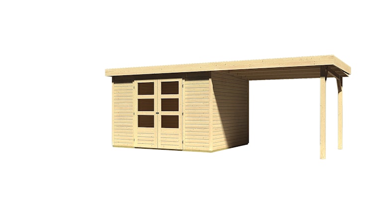 Karibu Woodfeeling Gartenhaus Askola 2/3/3,5/4/5/6 mit 280 cm Schleppdach