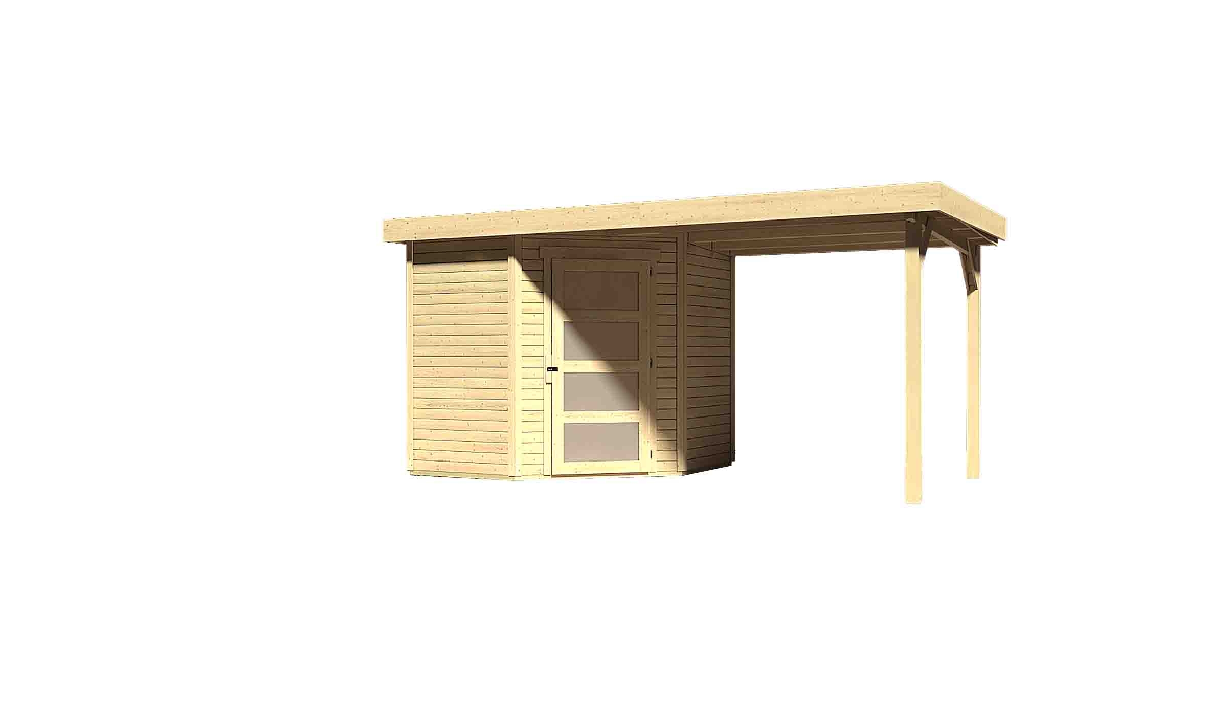 Vorschaubild Galerie Karibu Woodfeeling Gartenhaus Schwandorf 3/5 inkl. 240 cm Schleppdach - 19 mm