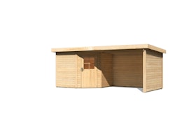 Karibu Woodfeeling Gartenhaus Neuruppin 2 inkl. 300 cm Schleppdach/Seiten- und Rückwand inkl. gratis Innenraum-Pflegebox im Wert von 99€