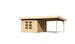 Karibu Woodfeeling Gartenhaus Northeim 3 inkl. 300 cm Schleppdach/Seiten- und Rückwand inkl. gratis Innenraum-Pflegebox im Wert von 99€Bild