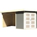 Karibu Gartenhaus Goldendorf 3/5 mit 240 cm Schleppdach + Seiten- und Rückwand - 19 mm inkl. gratis Innenraum-Pflegebox im Wert von 99€Bild