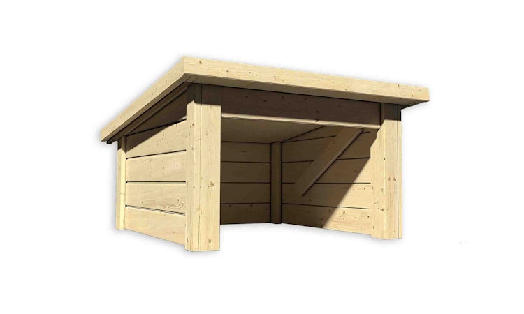 Karibu Woodfeeling Rasenmähroboterhaus 1 Pultdach - B 73 x T 77 cm - 19 mm