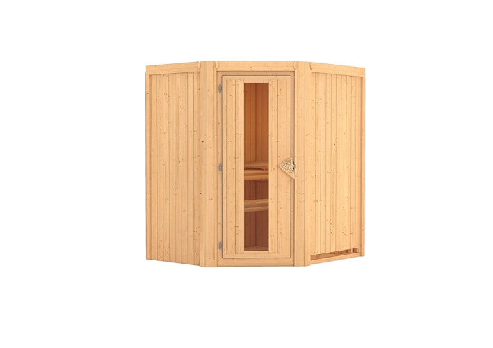 Karibu Sauna Taurin mit Eckeinstieg 68 mm