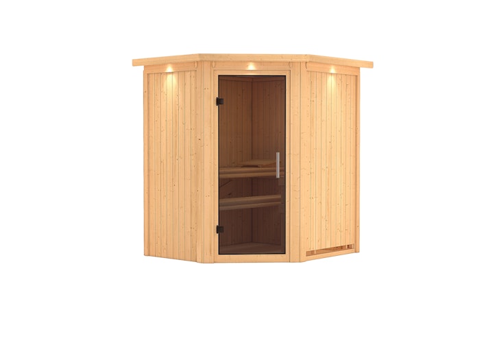 Karibu Sauna Taurin mit Eckeinstieg 68 mm