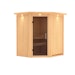 Karibu Sauna Taurin mit Eckeinstieg 68 mm inkl. 9-teiligem gratis ZubehörpaketBild