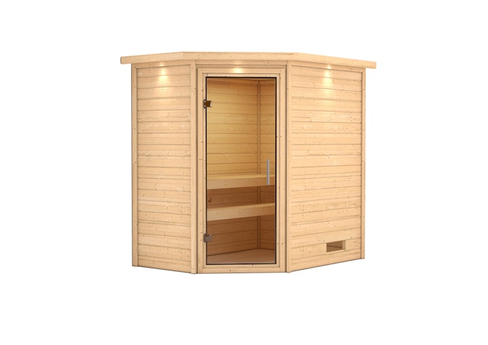 Karibu Woodfeeling Sauna Svea - 38 mm Massivholz Aktionssauna