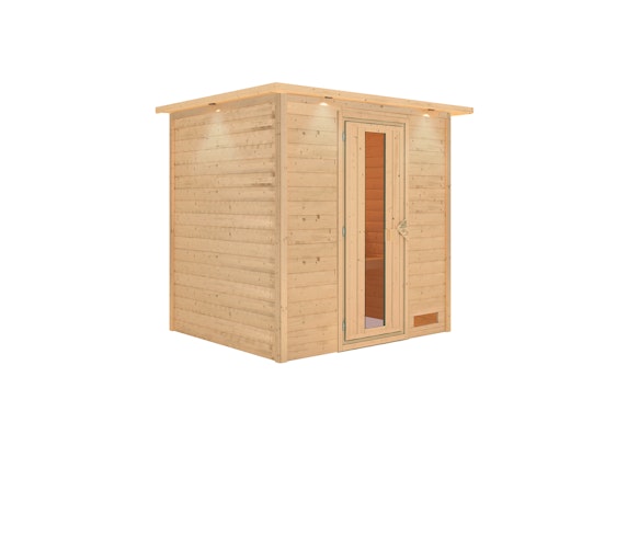 Karibu Woodfeeling Sauna Anja - 38 mm Massivholz Aktionssauna