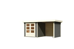 Karibu Woodfeeling Gartenhaus Askola 2/3/3,5/4/5 m. 240 cm Schleppdach/Seiten- und Rückwand inkl. gratis Innenraum-Pflegebox im Wert von 99€