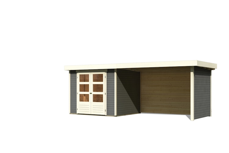 Karibu Woodfeeling Gartenhaus Askola 2/3/3,5/4/5 m. 275 cm Schleppdach/Seiten- und Rückwand