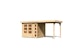 Karibu Woodfeeling Gartenhaus Kerko 3/4/5/6 mit 240 cm Schleppdach - 19 mm inkl. gratis Innenraum-Pflegebox im Wert von 99€Bild