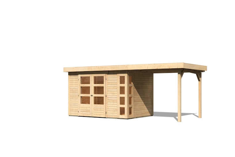 Karibu Woodfeeling Gartenhaus Kerko 3/4/5/6 mit 240 cm Schleppdach - 19 mm