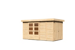 Karibu Woodfeeling Gartenhaus Retola 2/3/4/5/6 inkl. Anbauschrank - 19 mm inkl. gratis Innenraum-Pflegebox im Wert von 99€