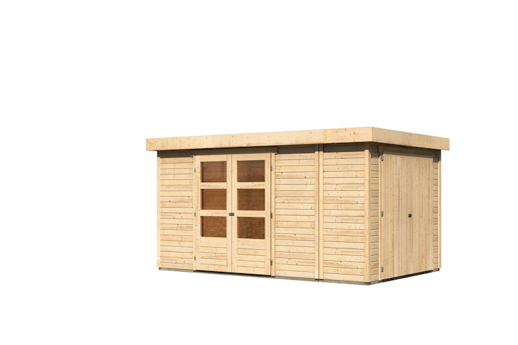 Karibu Woodfeeling Gartenhaus Retola 2/3/4/5/6 inkl. Anbauschrank - 19 mm