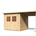 Karibu Eco Gartenhaus Grebenau / Glücksburg 2/3/4 mit 190 cm Schleppdach inkl. gratis Innenraum-Pflegebox im Wert von 99€Bild