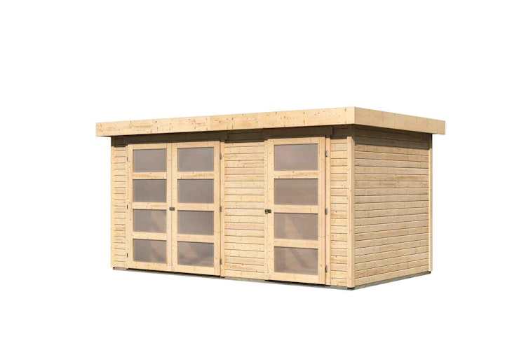 Karibu Woodfeeling Gartenhaus Mühlentrup 1 Zweiraumhaus - 19 mm inkl. gratis Innenraum-Pflegebox im Wert von 99€ Bild