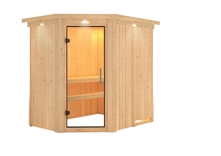 Karibu Sauna Saja - 68 mm Systemsauna - 230 Volt Plug & Play