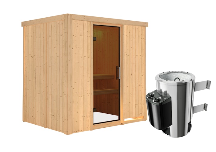 Karibu Sauna Fanja - 68 mm Systemsauna - 230 Volt Plug & Play