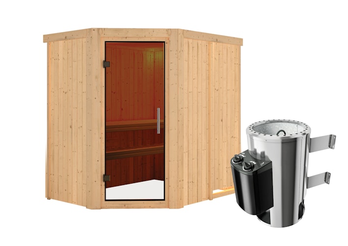 Karibu Sauna Saja - 68 mm Systemsauna - 230 Volt Plug & Play