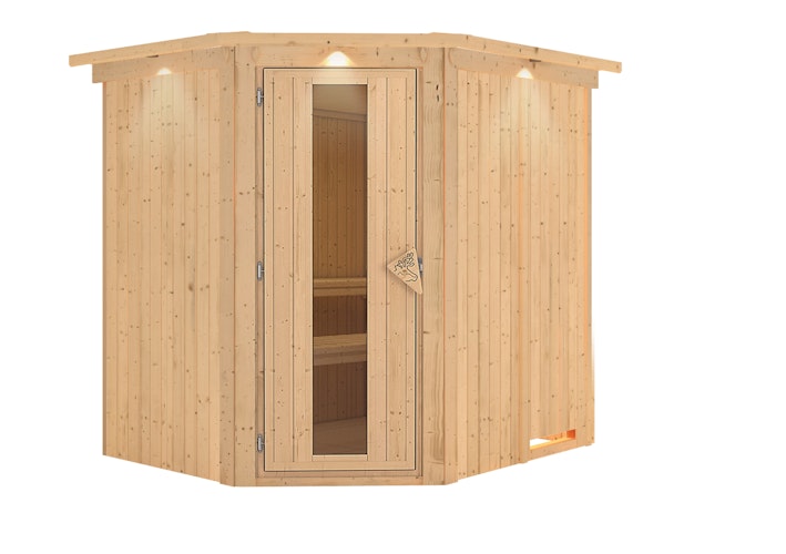 Karibu Sauna Lilja - 68 mm Systemsauna - 230 Volt Plug & Play
