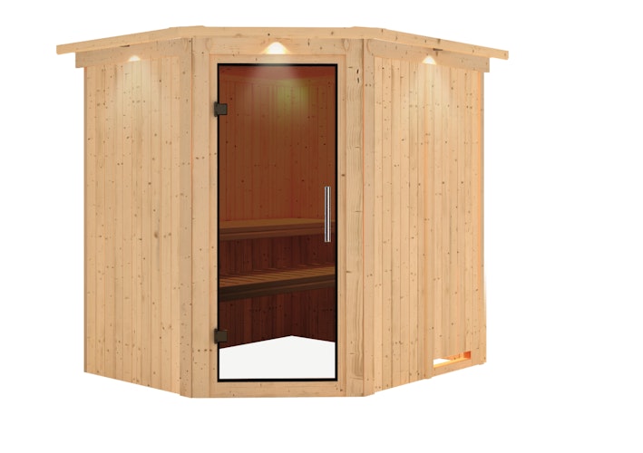 Karibu Sauna Lilja - 68 mm Systemsauna - 230 Volt Plug & Play