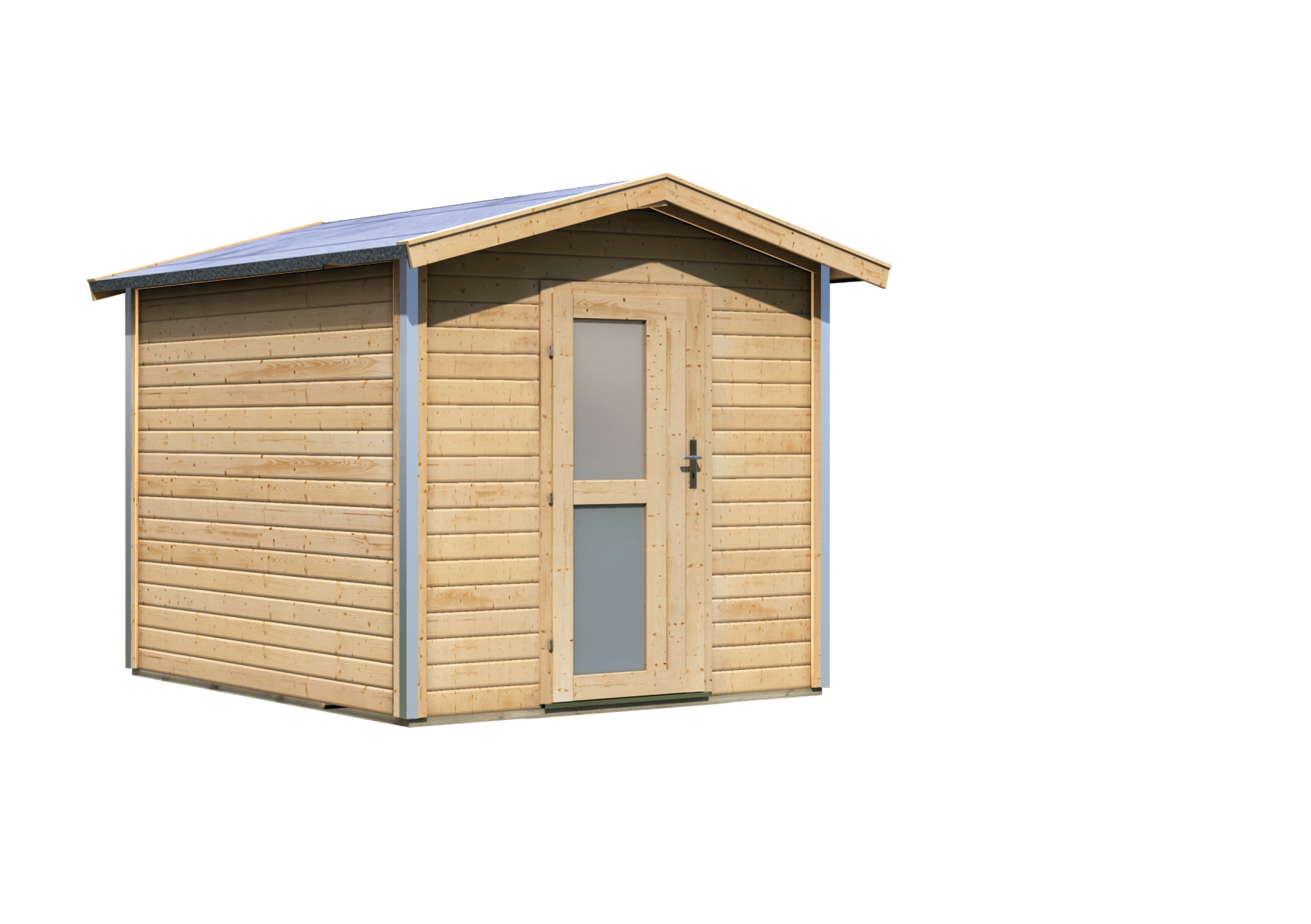Vorschaubild Galerie Karibu Bosse 1 - 38 mm Gartensauna mit Vorraum und Satteldach inkl. 9-teiligem gratis Zubehörpaket