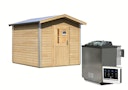 Vorschaubild Karibu Bosse 1 - 38 mm Gartensauna mit Vorraum und Satteldach