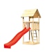 Akubi Kinderspielturm Lotti mit Satteldach inkl. Wellenrutsche (Set A) inkl. gratis Zubehörset