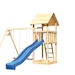Akubi Kinderspielturm Lotti mit Satteldach inkl. Wellenrutsche und Doppelschaukelanbau (Set B)Bild