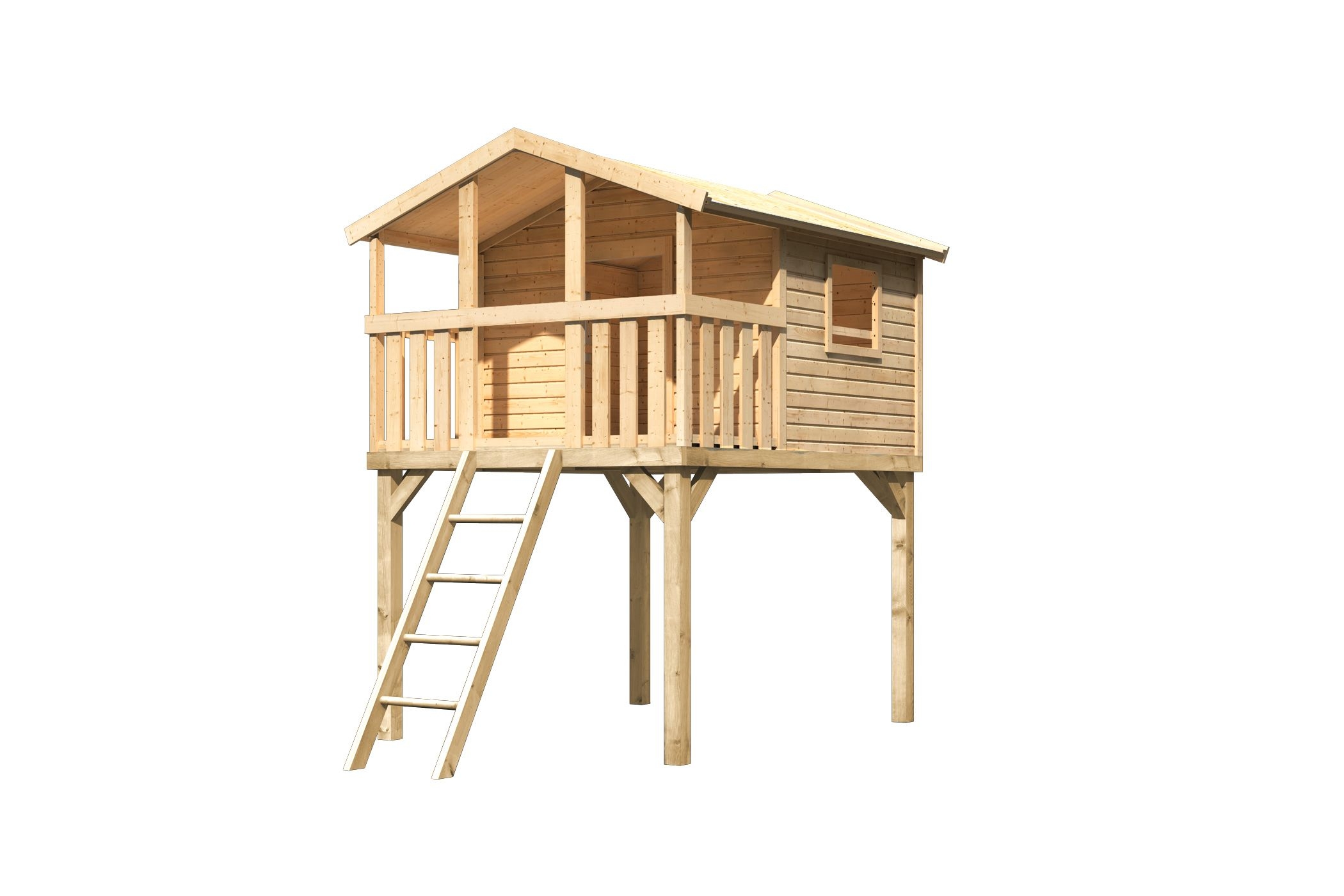 Vorschaubild Galerie Akubi Kinderspielhaus Kinderspielgerät Benjamin inkl. gratis Einzelschaukel & Zubehörset
