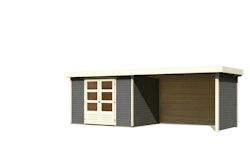 Karibu Woodfeeling Gartenhaus Askola 2/3/3,5/4/5 m. 275 cm Schleppdach/Seiten- und Rückwand inkl. gratis Innenraum-Pflegebox im Wert von 99€