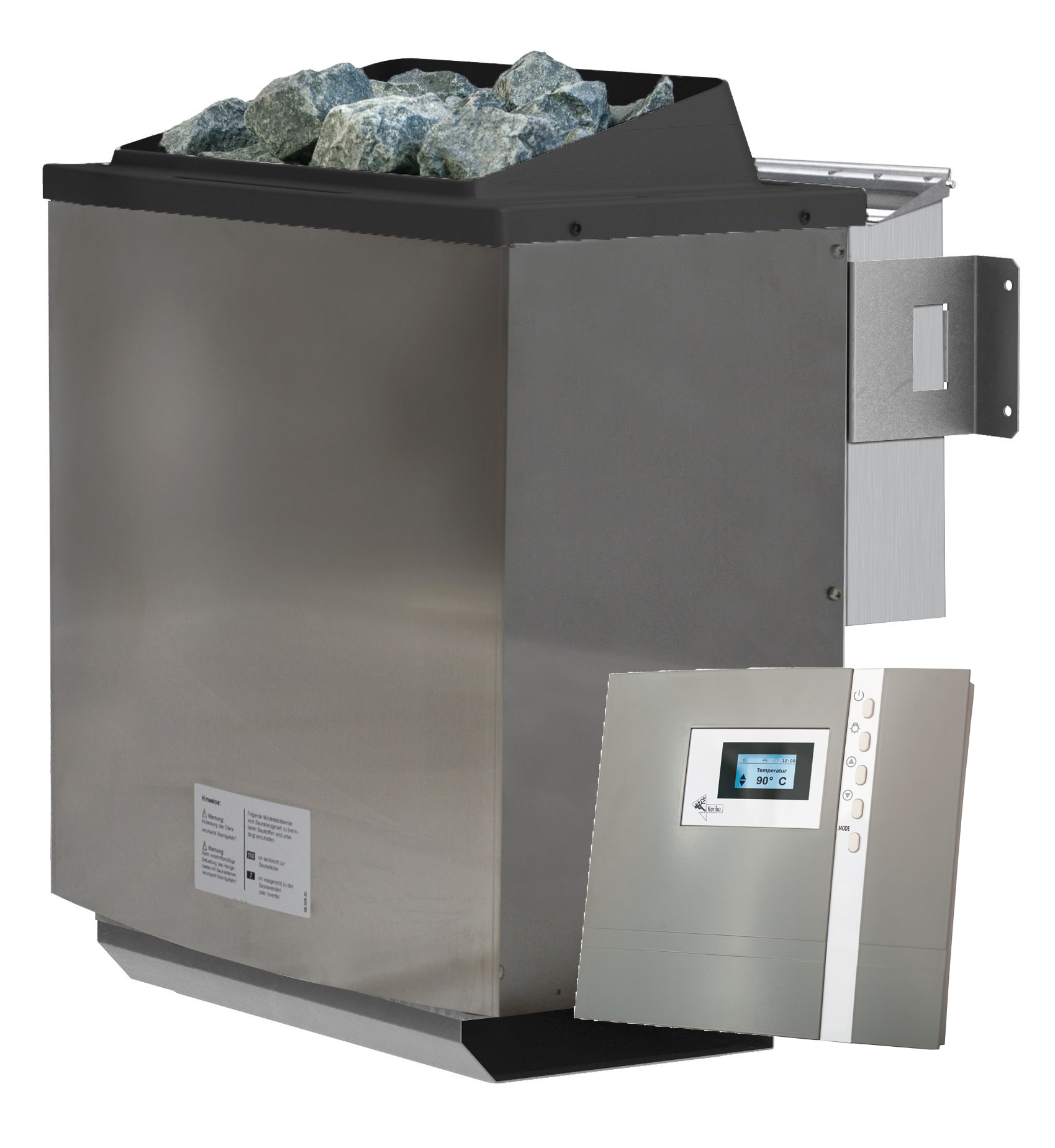Vorschaubild Galerie Karibu 9 kW Bio-Kombiofen Saunaofen inkl. Steuergerät Premium - Sparset