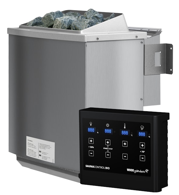 Karibu 4,5 kW Bio-Kombiofen Saunaofen inkl. Steuergerät EASY schwarz - Sparset Vorschaubild Galerie
