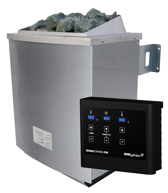 Karibu 4,5 kW Saunaofen finnisch inkl. Steuergerät EASY schwarz - Sparset Vorschaubild Galerie