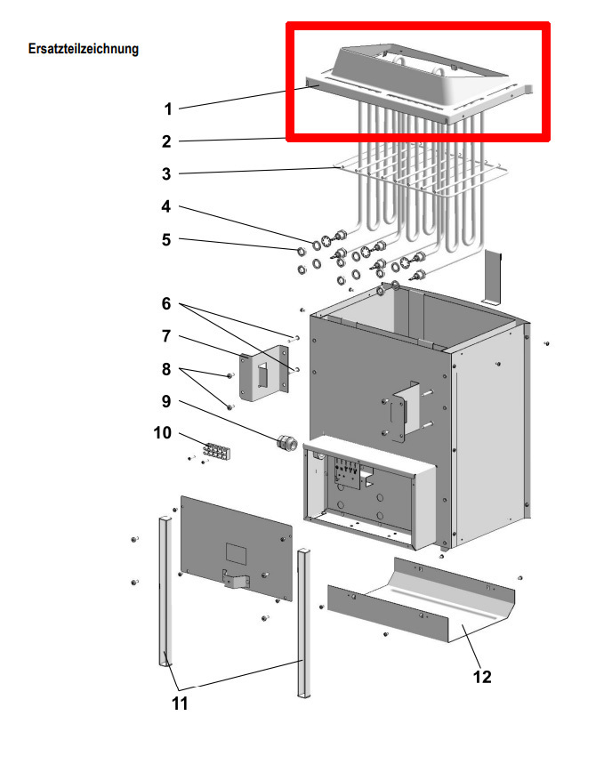 Vorschaubild Galerie Karibu Ersatzaluminiumabdeckung Aluminiumabdeckung edelstahlfarben für 9 kW-Öfen Finnisch und Bio-Kombi - 086.89.723.11