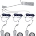 Karibu Ersatz LED Spot-Set (3 Stück) inkl. Kabel und Trafo für Karibu Sauna Dachkränze (ID 70565)Bild