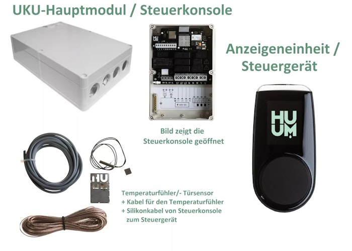 Karibu 9 kW Bio-Kombiofen anthrazit inkl. Huum WLAN Steuergerät mit App-Steuerung Bild