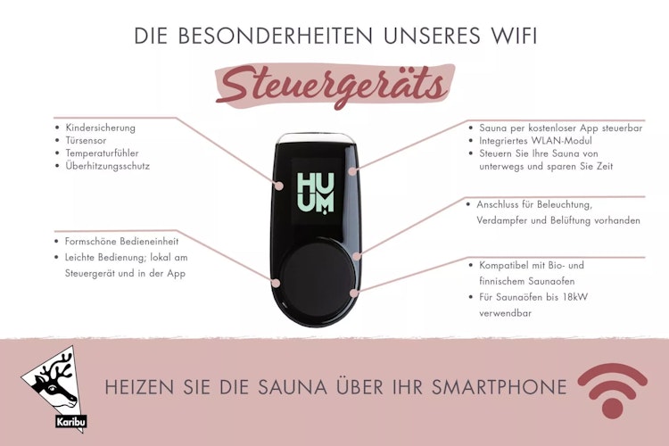 Huum Wlan Sauna Steuergerät "UKU WIFI" mit App-Funktion by Karibu Bild